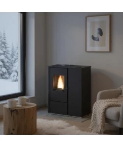 STUFA A PELLET SLIM PUNTO FUOCO "CARMEN" NERO 7 KW